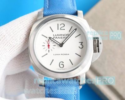 Perfect Replica Men 44MM Panerai Luminor Luna Rossa White Dial Watch